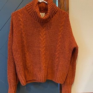 Burnt orange chenille sweater